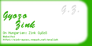 gyozo zink business card