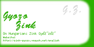 gyozo zink business card